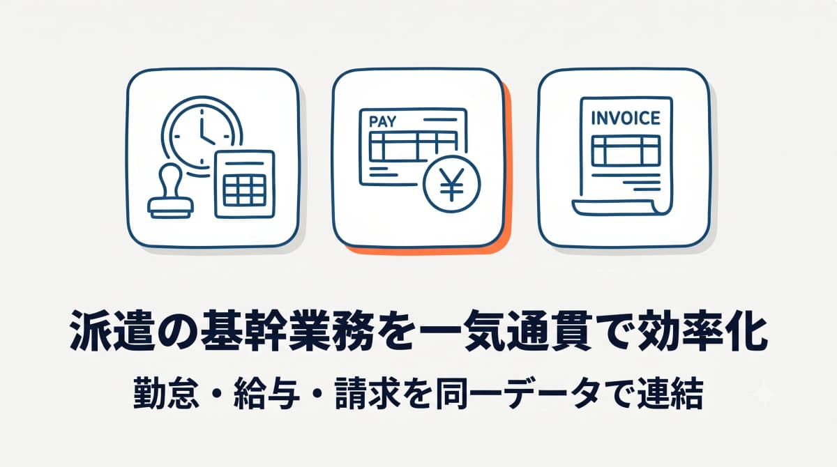 派遣会社の基幹業務(勤怠・給与・請求)を効率化する完全ガイド【2026年版】
