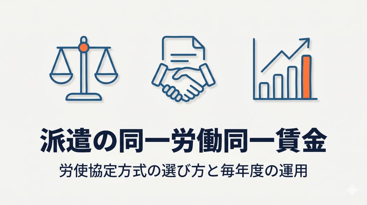 派遣の同一労働同一賃金(労使協定方式)対応ガイド【2026年版】