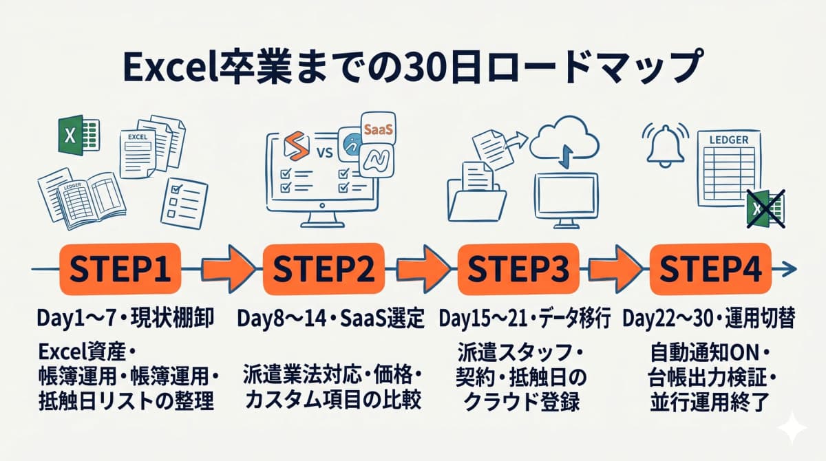 Excel卒業30日ロードマップ(準備・移行・運用開始)