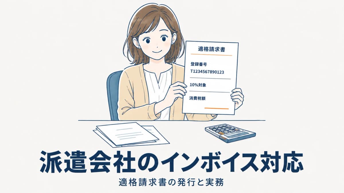 インボイス制度と派遣会社の請求対応|適格請求書の発行と実務【2026年版】