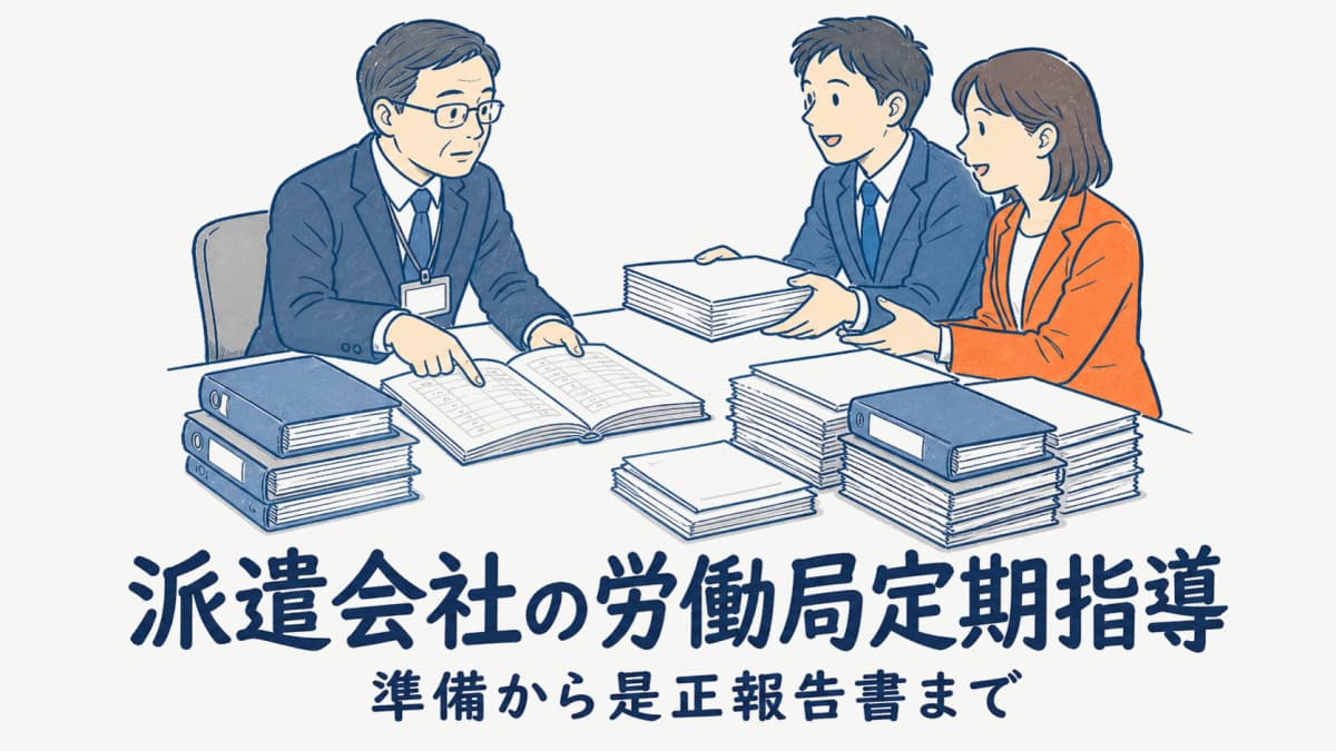 派遣会社の労働局定期指導への対応|準備チェックリスト・当日・是正報告書【2026年版】