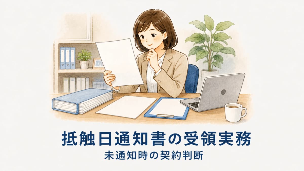 抵触日通知書の受領実務|未通知時の契約判断【2026年版】