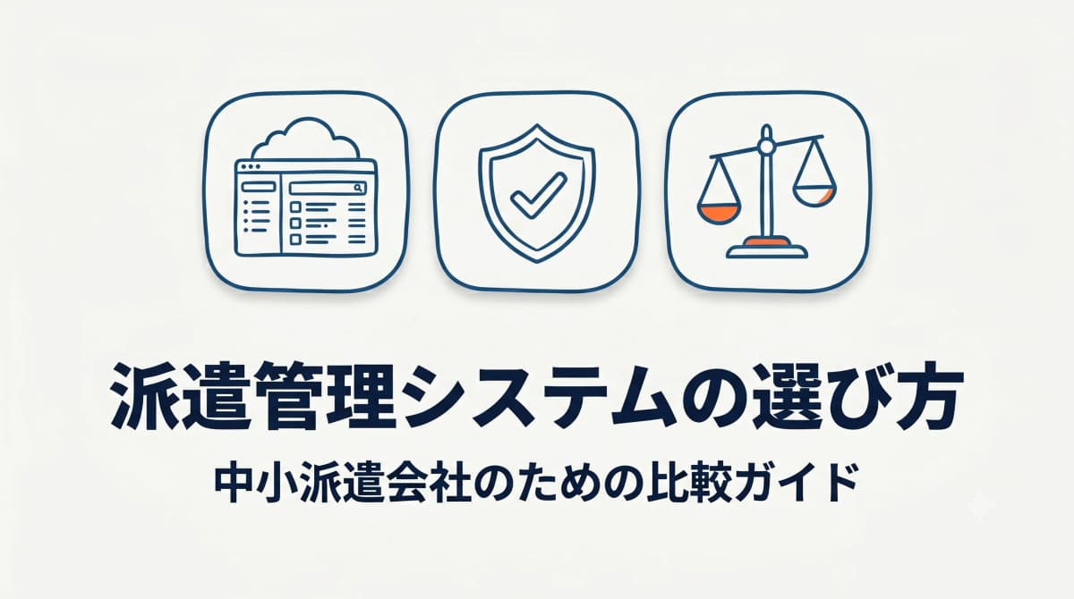 中小派遣会社向け派遣管理システムの選び方・比較完全ガイド【2026年版】