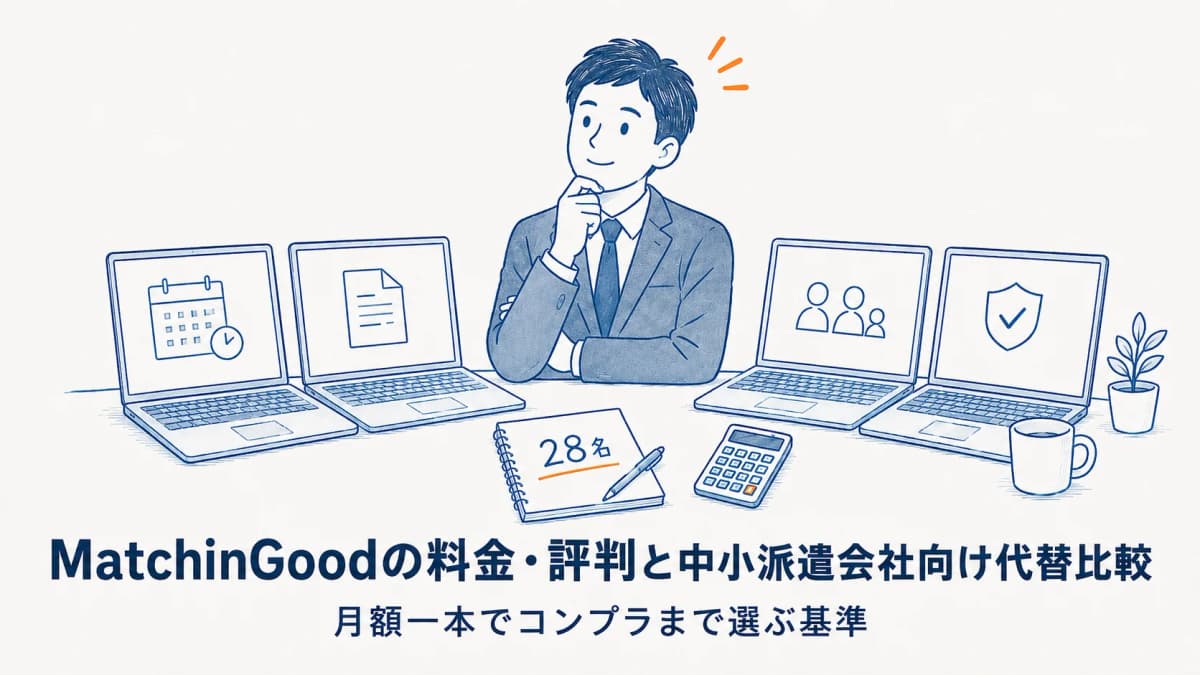 MatchinGoodの料金・評判と中小派遣会社向け代替サービス比較【2026年版】