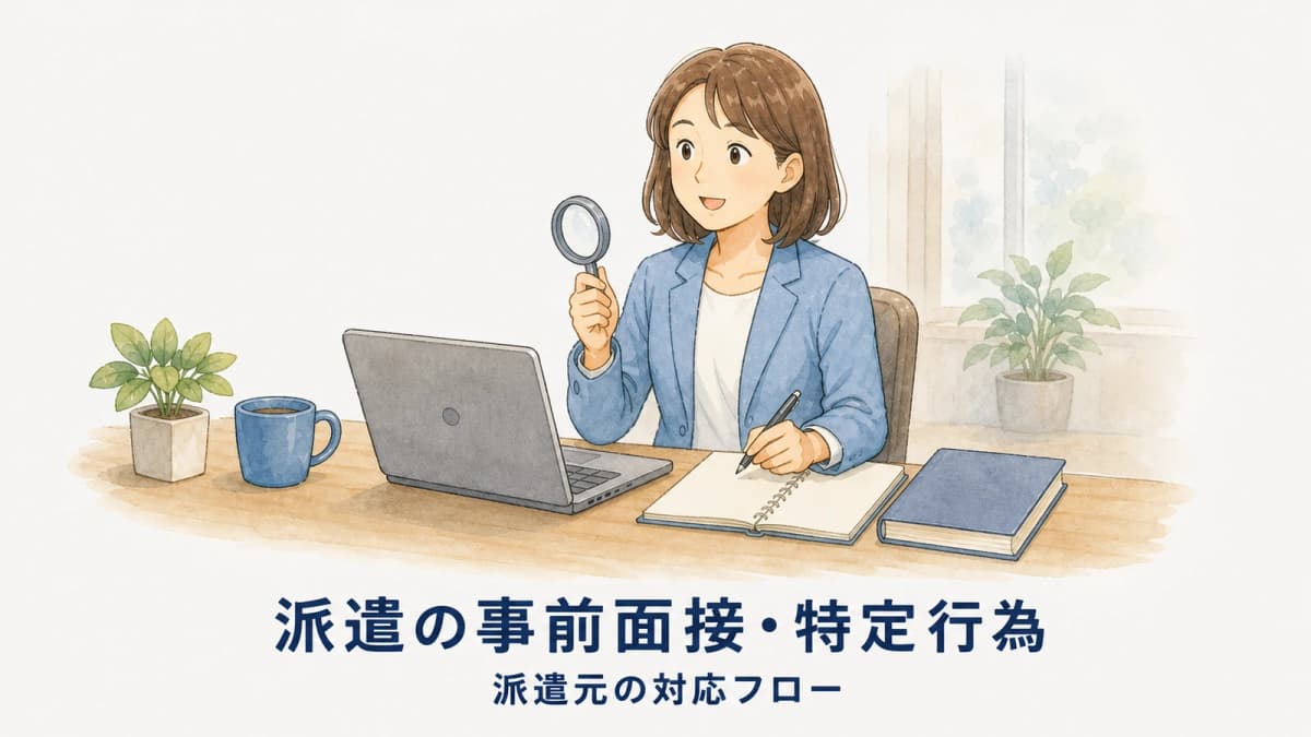 派遣の事前面接・特定行為|派遣元の対応フロー【2026年版】