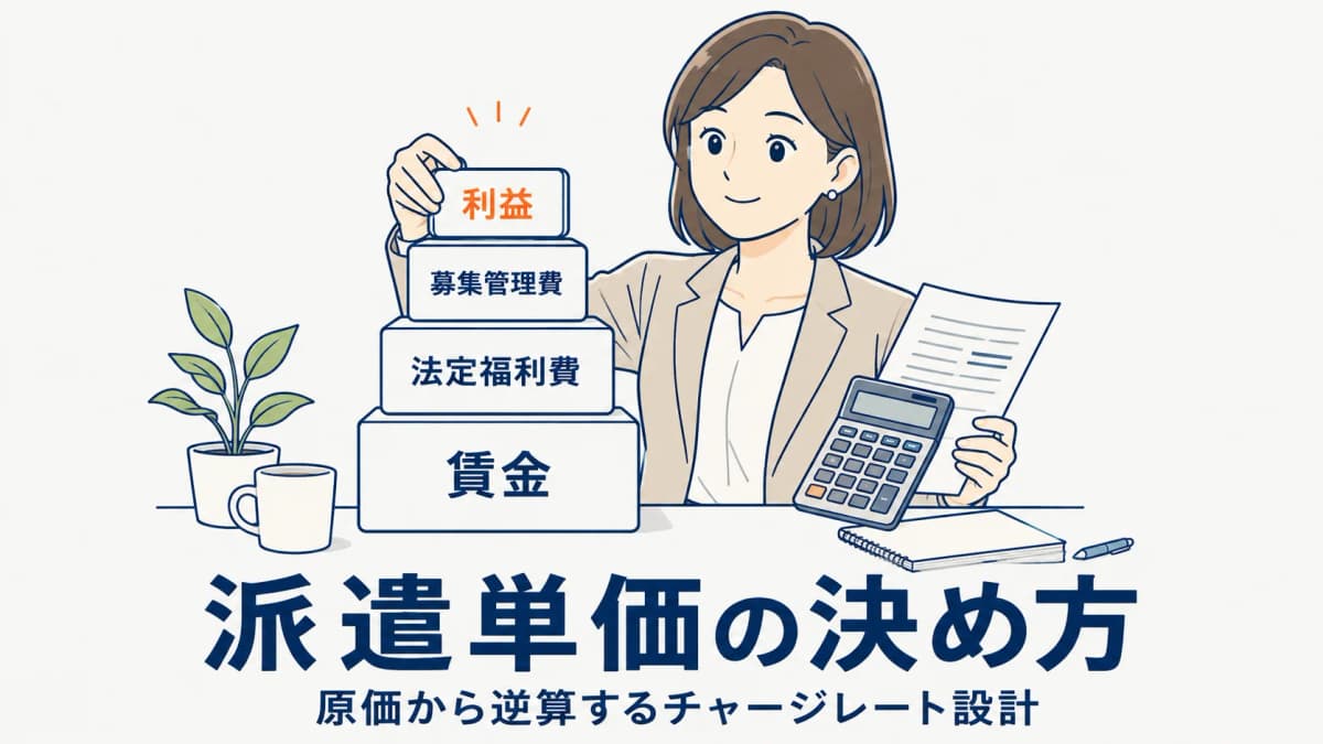 派遣単価・チャージレートの決め方と粗利管理の基本【2026年版】