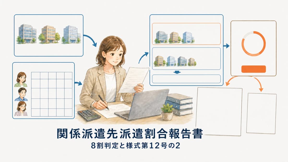 関係派遣先派遣割合報告書|8割判定と様式第12号の2【2026年版】