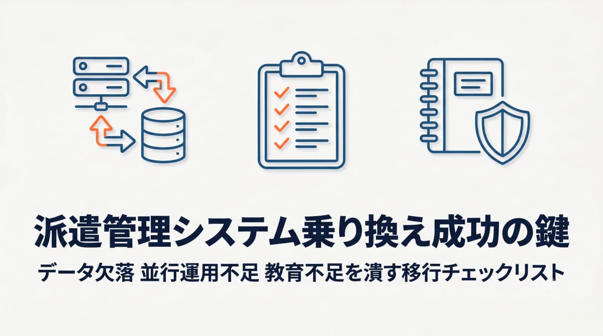 派遣管理システムの乗り換え・移行で失敗しないチェックリスト【2026年版】