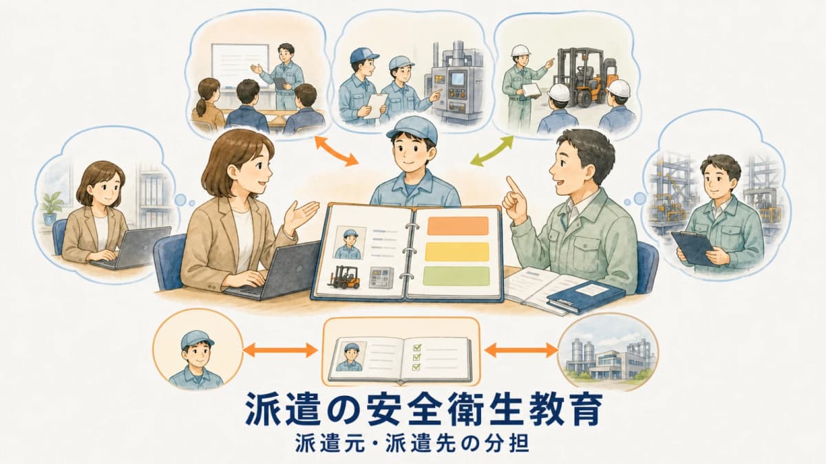 派遣の雇入れ時安全衛生教育|派遣元・派遣先の分担【2026年版】