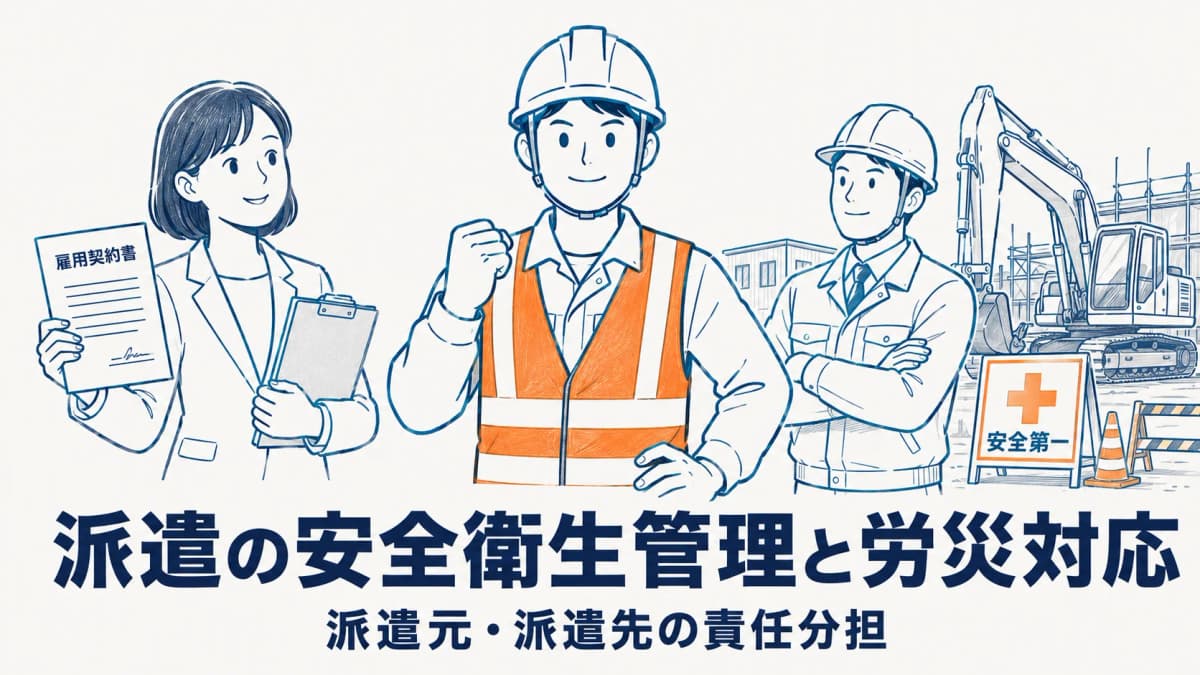派遣の安全衛生管理と労災対応|派遣元・派遣先の責任分担【2026年版】