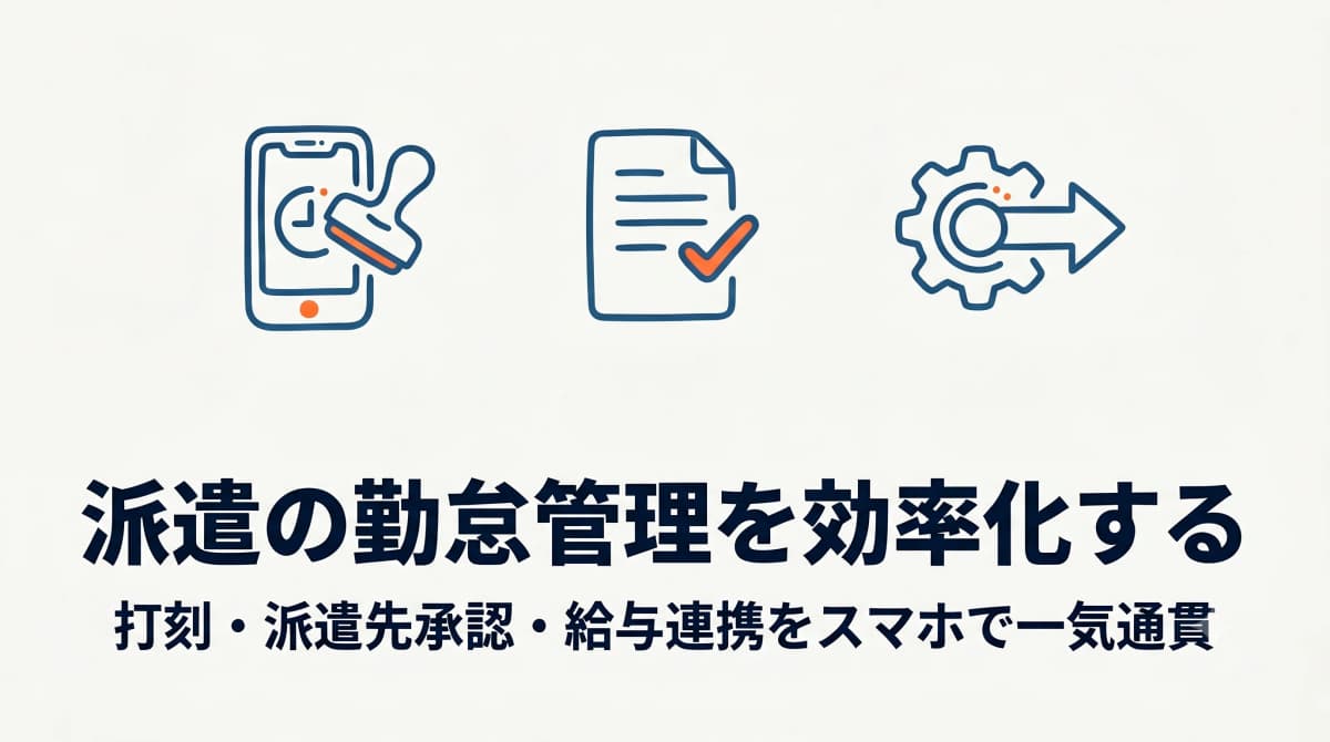 派遣の勤怠管理を効率化する方法|タイムシート・打刻・派遣先承認【2026年版】