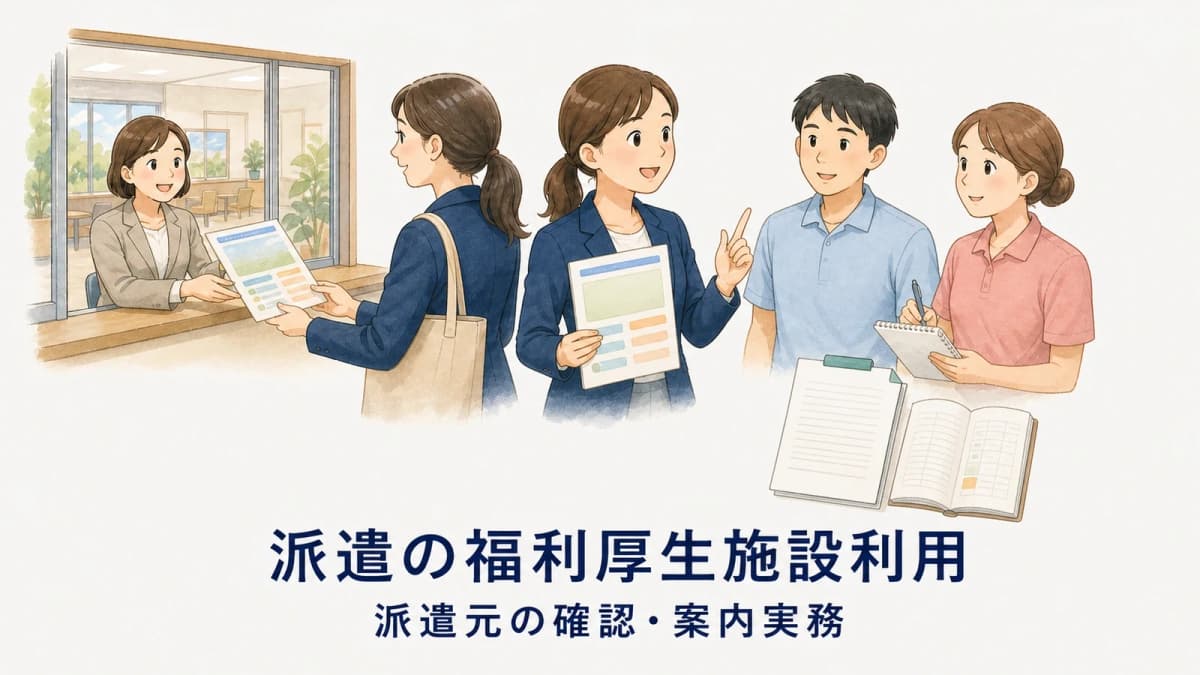 派遣の福利厚生施設利用|派遣元の確認・案内実務【2026年版】