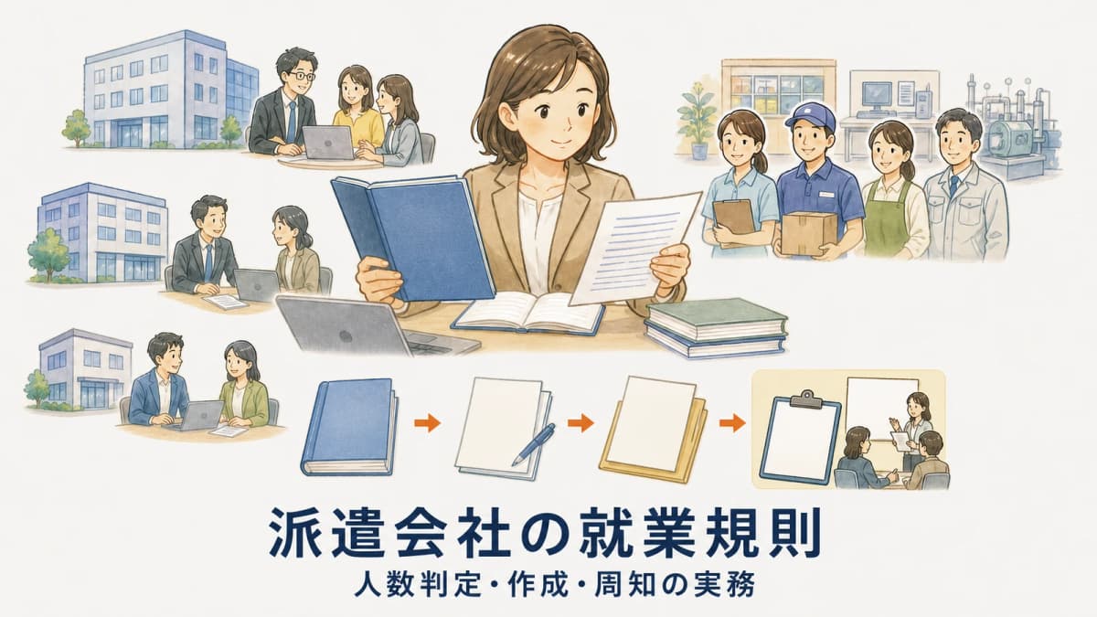 派遣会社の就業規則|人数判定・作成・周知の実務【2026年版】